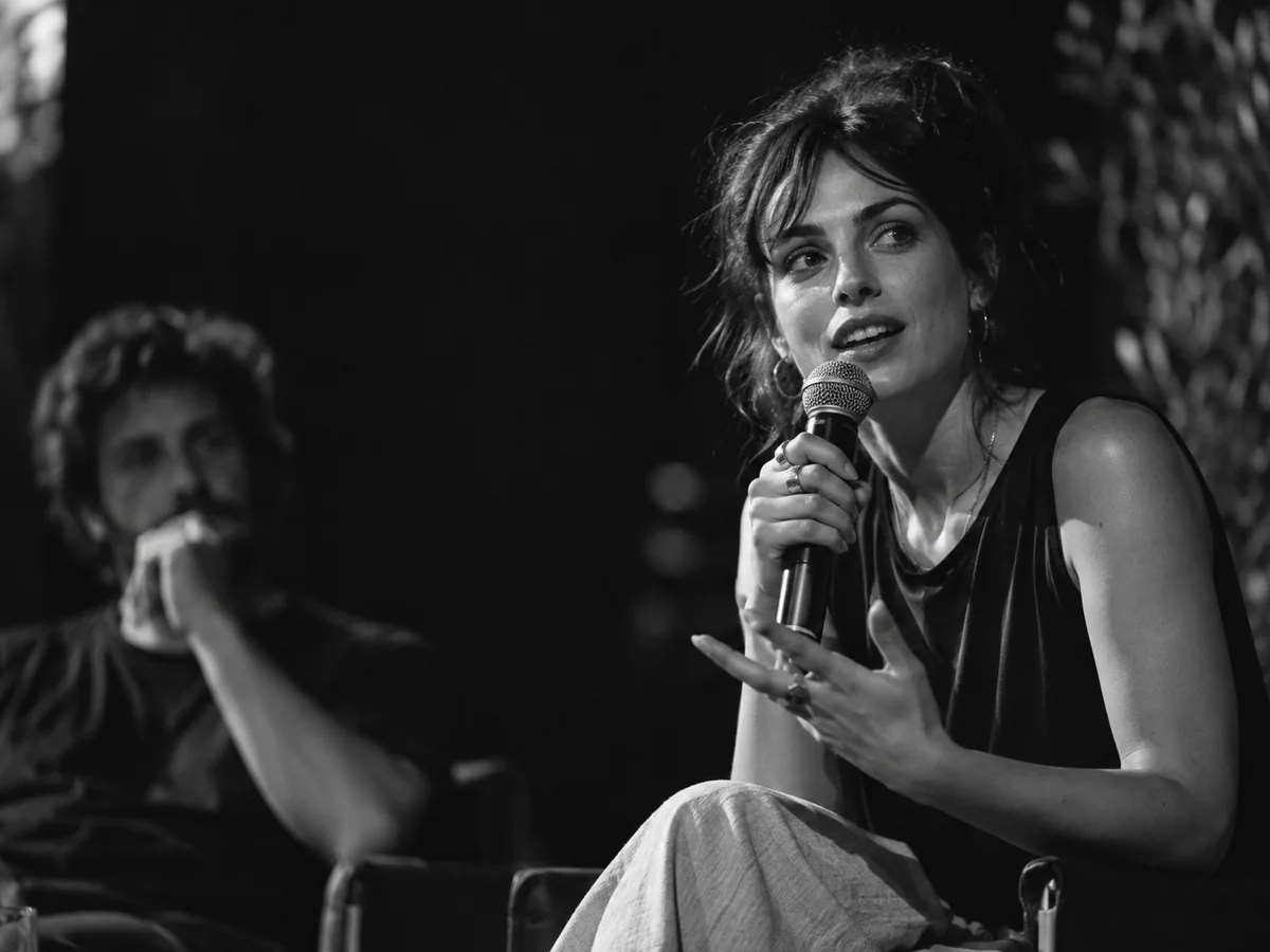 Una conversazione durante un festival culturale